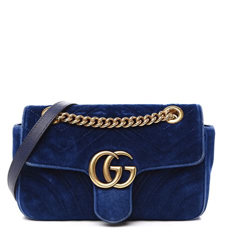 gucci mini velvet blue